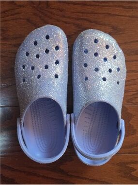 Women’s Glitterr Clog Shoes in Light Purple